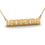Personalized Numeral Necklace for Women Men Anniversary Gift