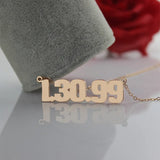 Personalized Numeral Necklace for Women Men Anniversary Gift