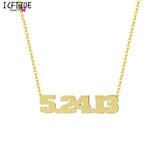 Personalized Numeral Necklace for Women Men Anniversary Gift