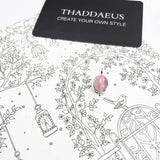 Pink Oval Opal Stone Pendant Winter Jewelry 925 Sterling Silver Gift
