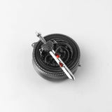 Skull Sword Blood Pistol Gun Biker Boot Jewelry 925 Silver