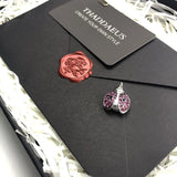 Red Wings Beetle Lady Bug Pendant 925 Sterling Silver