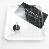 Red Wings Beetle Lady Bug Pendant 925 Sterling Silver