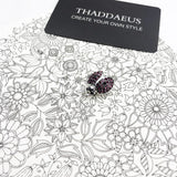 Red Wings Beetle Lady Bug Pendant 925 Sterling Silver
