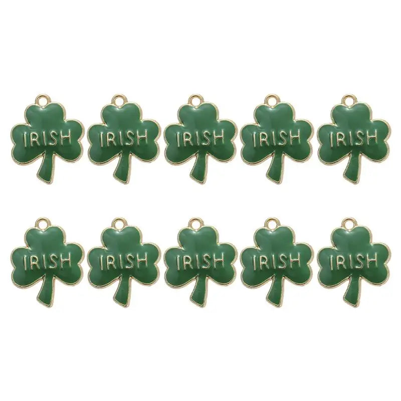 Shamrock Charms Jewelry Beads Charm DIY Pendant Enamel St.Patrick Accessories