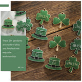 Shamrock Charms Jewelry Beads Charm DIY Pendant Enamel St.Patrick Accessories