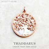 Tree Rose Pendant 925 Silver Jewelry Gift For Women