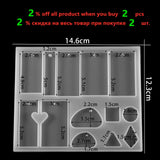 Square Silicone Pendant Molds for DIY Jewelry Making