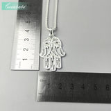 Hand of Fatima 925 Sterling Silver Pendant Necklace
