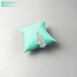 Hand of Fatima 925 Sterling Silver Pendant Necklace