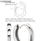 925 Sterling Silver Square Drop Earrings Hoop Style Jewelry