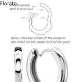 925 Sterling Silver Square Drop Earrings Hoop Style