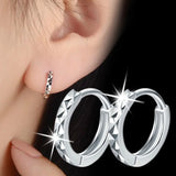925 Sterling Silver Stud Earrings For Women Brincos
