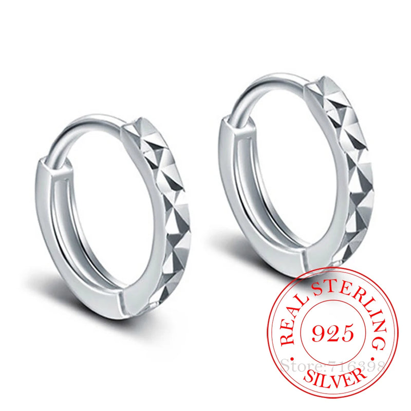 925 Sterling Silver Stud Earrings For Women Brincos