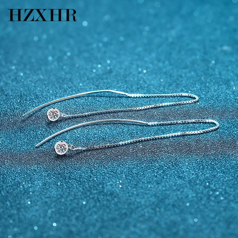 Pendientes de plata de ley 925 con borla para mujer