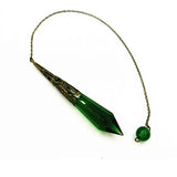 Hexagonal Pendulum Glass Bell Reiki Pendant Amulet Healing Crystal
