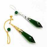Hexagonal Pendulum Glass Bell Reiki Pendant Amulet Healing Crystal