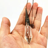 Hexagonal Pendulum Glass Bell Reiki Pendant Amulet Healing Crystal