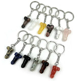 Gemstone Carved Phallus Pendant Healing Crystal Reiki Decor