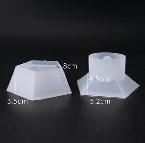 Pentagon Hexagon Storage Box Silicone Mold for Jewelry Making