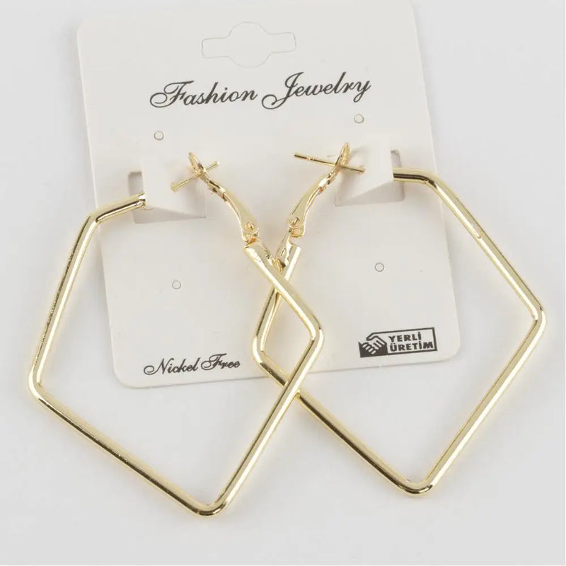 Pentagon Metal Earrings for Women