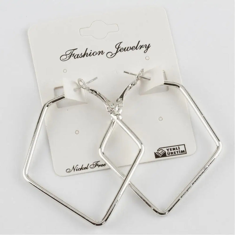 Pentagon Metal Earrings - Stylish Geometric Jewelry