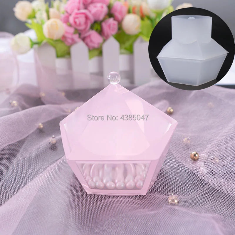 Pentagon Shaped Jewelry Storage Box Mold