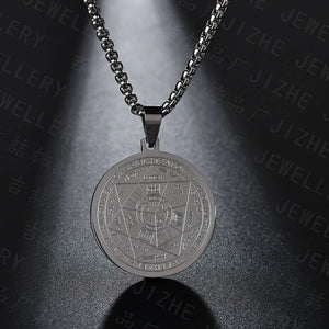 Seven Archangel Amulet Protection Necklace Stainless Steel