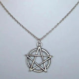Pentagram Pentacle Star Pendant Necklace Goth Vintage Jewelry