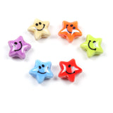 Ceramic Smiling Beads 7x14mm Multicolor for Jewelry Making