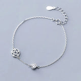 925 Sterling Silver Pentagram Star of David Bracelet