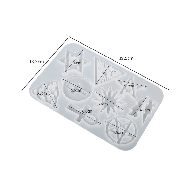 Pentagram Sun Flower Lightning Silicone Mold
