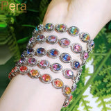 Pera Rainbow CZ Tennis Bracelet for Women B196