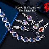 Pera Rainbow CZ Tennis Bracelet for Women B196