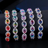Pera Rainbow CZ Tennis Bracelet for Women B196
