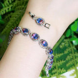 Pera Rainbow CZ Tennis Bracelet for Women B196