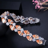 Pera 7 Colors Round And Oval Red CZ Stone Women Bracelets Bangles
