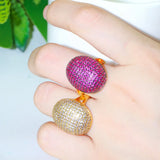 Pera Hot Pink CZ Zirconia Dubai Bridal Bands Ring R150