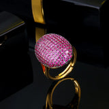 Pera Hot Pink CZ Zirconia Dubai Bridal Bands Ring R150