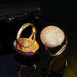 Pera Hot Pink CZ Zirconia Dubai Bridal Bands Ring R150