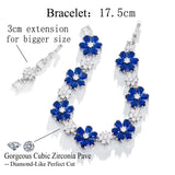Pera Flower Leaf Charm CZ Women Tennis Bracelet Birthday Gift