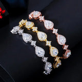 Pera Classic CZ Crystal Water Drop Bracelet