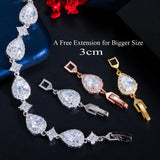 Pera Classic CZ Crystal Water Drop Bracelet