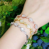 Pera Classic CZ Crystal Water Drop Bracelet