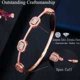 Pera Dubai CZ Zircon Wedding Rose Bangle