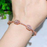 Pera Dubai CZ Zircon Wedding Rose Bangle