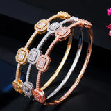 Pera Dubai CZ Zircon Wedding Rose Bangle