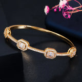 Pera Dubai CZ Zircon Wedding Rose Bangle