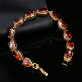 Pera CZ Zircon Water Drop Bangle Bracelet for Women Costume Jewelry