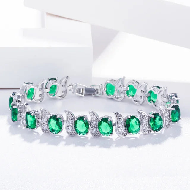 Pera Natural Oval Cubic Zirconia Bracelet